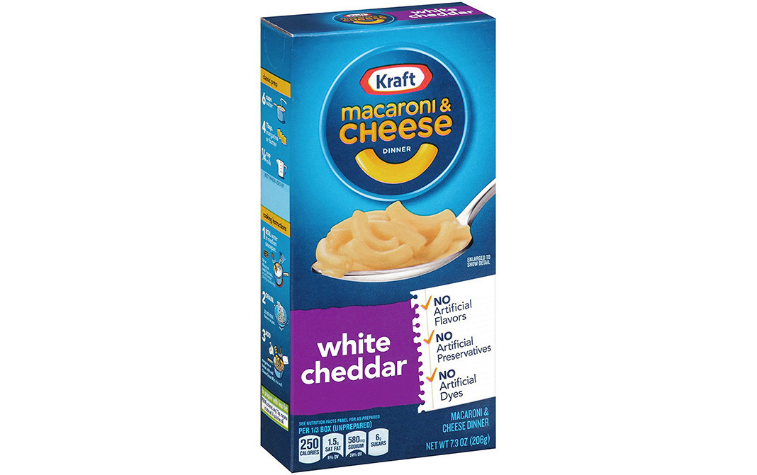 Kraft Macaroni & Cheese Dinner White Cheddar   Box  206 grams